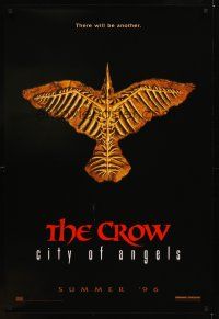 2t162 CROW: CITY OF ANGELS teaser 1sh '96 Tim Pope directed, cool image of the bones of a crow!