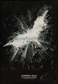 2t175 DARK KNIGHT RISES teaser DS 1sh '12 cool image of Batman's cowl in broken buildings!