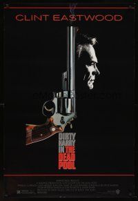 2t184 DEAD POOL 1sh '88 Clint Eastwood as tough cop Dirty Harry, cool smoking gun image!