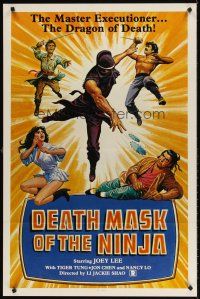 2t188 DEATH MASK OF THE NINJA 1sh '87 cool ninja art, the master executioner, dragon of death!