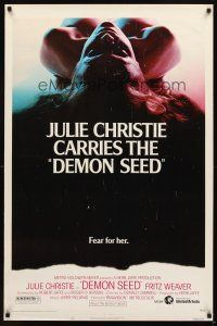 2t192 DEMON SEED 1sh '77 Julie Christie is profanely violated by a demonic machine!
