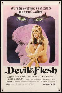 2t197 DEVIL IN THE FLESH 1sh '69 art of sexy Laura Antonelli, Regis Vallee!