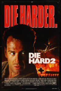 2t203 DIE HARD 2 1sh '90 tough guy Bruce Willis is in the wrong place at the right time!