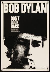 2t211 DON'T LOOK BACK 1sh R98 D.A. Pennebaker, c/u of Bob Dylan with cigarette in mouth!