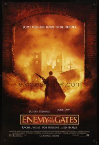 2t233 ENEMY AT THE GATES advance DS 1sh '01 Jude Law, Joseph Fiennes, cool image of sniper in WWII!