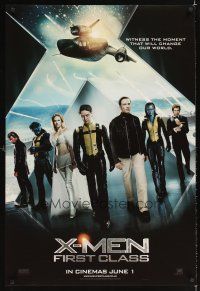 2t793 X-MEN: FIRST CLASS teaser DS English 1sh '11 James McAvoy, Fassbender, Marvel sci-fi