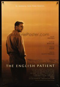 2t234 ENGLISH PATIENT 1sh '96 Ralph Fiennes, Best Picture winner, by Anthony Minghella!