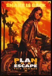 2t237 ESCAPE FROM L.A. teaser DS 1sh '96 John Carpenter, Kurt Russell returns on motorcycle!