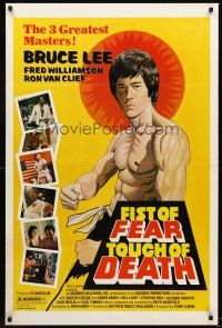 2t258 FIST OF FEAR TOUCH OF DEATH 1sh '80 Tierney art of Bruce Lee, + Fred Williamson, Van Clief!