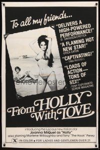 2t268 FROM HOLLY WITH LOVE 1sh '78 Marlene Willoughby, Tony The Hook Perez, beach sex!