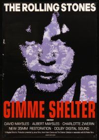 2t280 GIMME SHELTER 1sh R00 Rolling Stones, out of control rock & roll concert!