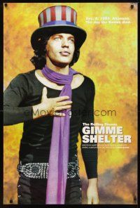 2t281 GIMME SHELTER 1sh R94 Rolling Stones, different image of Mick Jagger in Uncle Sam hat!