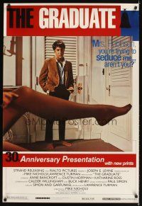 2t292 GRADUATE 1sh R98 classic image of Dustin Hoffman & Anne Bancroft's sexy leg!