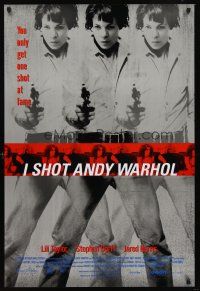 2t335 I SHOT ANDY WARHOL 1sh '96 cool multiple images of Lili Taylor pointing gun!