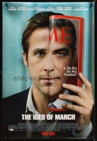 2t338 IDES OF MARCH advance DS 1sh '11 Ryan Gosling, George Clooney on cover of TIME!