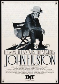 2t384 JOHN HUSTON: THE MAN, THE MOVIES, THE MAVERICK TV 1sh '89 great image of director!