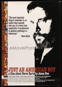 2t387 JUST AN AMERICAN BOY 1sh '03 cool image of musician & activist Steve Earle!