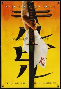 2t390 KILL BILL: VOL. 1 foil teaser 1sh '03 Quentin Tarantino, Uma Thurman's katana!