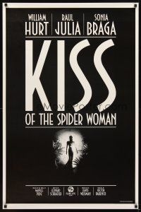 2t396 KISS OF THE SPIDER WOMAN int'l 1sh '85 cool artwork of sexy Sonia Braga in spiderweb dress!