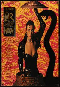 2t401 LAIR OF THE WHITE WORM 1sh '88 Ken Russell, image of sexy Amanda Donohoe with snake shadow!