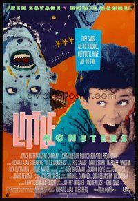 2t421 LITTLE MONSTERS 1sh '89 Richard Greenberg, image of Fred Savage & wacky monster!