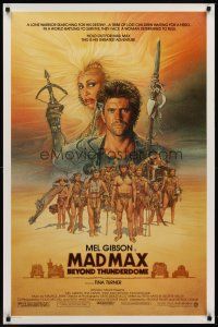 2t438 MAD MAX BEYOND THUNDERDOME 1sh '85 art of Mel Gibson & Tina Turner by Richard Amsel!