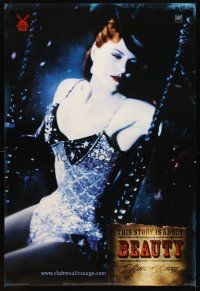 2t475 MOULIN ROUGE style B int'l teaser DS 1sh '01 sexiest Nicole Kidman in top hat on swing!