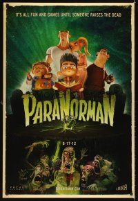 2t521 PARANORMAN advance DS 1sh '12 it's all fun and games until someone raises the dead!