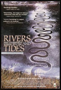 2t572 RIVERS AND TIDES 1sh '01 Andy Goldsworthy, cool image of winding river!