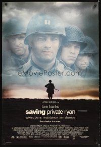 2t589 SAVING PRIVATE RYAN DS 1sh '98 Steven Spielberg, World War II, the mission is a man!
