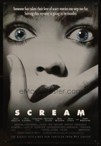 2t606 SCREAM 1sh '96 directed by Wes Craven, David Arquette, Neve Campbell!