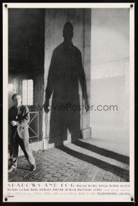 2t614 SHADOWS & FOG DS 1sh '92 cool photographic image of Woody Allen by Brian Hamill!