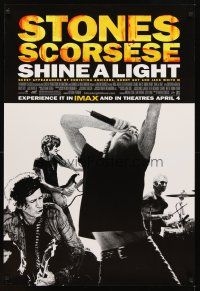 2t620 SHINE A LIGHT advance DS 1sh '08 Scorcese's Rolling Stones documentary, cool concert image!