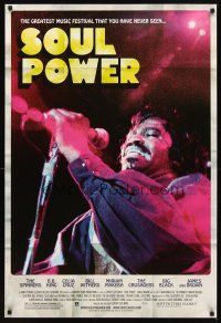 2t644 SOUL POWER 1sh '08 great image of James Brown in concert!