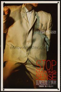 2t688 STOP MAKING SENSE 1sh '84 Jonathan Demme, Talking Heads, close-up of David Byrne's suit!