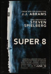 2t694 SUPER 8 advance DS 1sh '11 Kyle Chandler, Elle Fanning, cool design & stormy image!