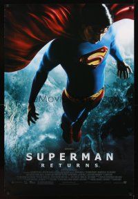 2t698 SUPERMAN RETURNS 1sh '06 Bryan Singer, great full-length image of Routh in costume!