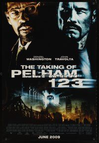 2t702 TAKING OF PELHAM 1 2 3 advance 1sh '09 Denzel Washington, John Travolta, remake!