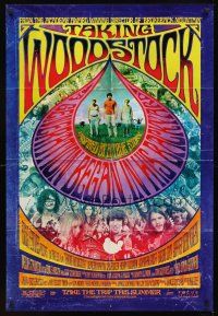 2t703 TAKING WOODSTOCK advance DS 1sh '09 Ang Lee, cool psychedelic design & art!