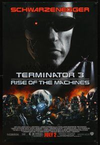 2t707 TERMINATOR 3 advance DS 1sh '03 Arnold Schwarzenegger, creepy image of killer robots!