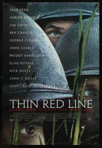 2t710 THIN RED LINE style A int'l DS 1sh '98 Sean Penn, Woody Harrelson & Jim Caviezel in WWII!