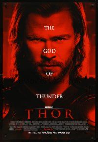 2t712 THOR advance DS 1sh '11 cool image of Chris Hemsworth in the title role!