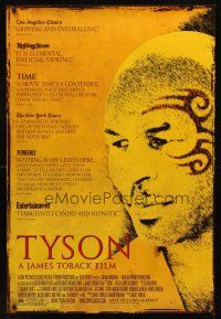 2t749 TYSON 1sh '09 Mike Tyson boxing documentary, cool close-up!