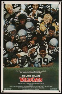2t773 WILDCATS 1sh '85 Goldie Hawn, James Keach, Wesley Snipes, football!