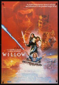 2t776 WILLOW int'l 1sh '88 George Lucas & Ron Howard directed, different Bysouth art!
