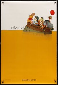 2t779 WINNIE THE POOH teaser DS 1sh '11 great art with Tigger, Eeyore & more on sea of honey!