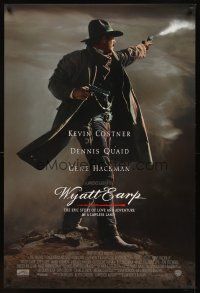 2t788 WYATT EARP advance 1sh '94 cool image of Kevin Costner in the title role firing gun!