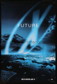 2t789 X-FILES style B DS teaser 1sh '98 David Duchovny, Gillian Anderson, Fight the Future!