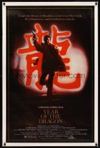 2t795 YEAR OF THE DRAGON 1sh '85 Mickey Rourke, Michael Cimino Asian crime thriller!