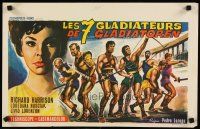 2r577 GLADIATORS SEVEN Belgian '63 art of 7 Spartan warriors who fight with the fury of thousands!